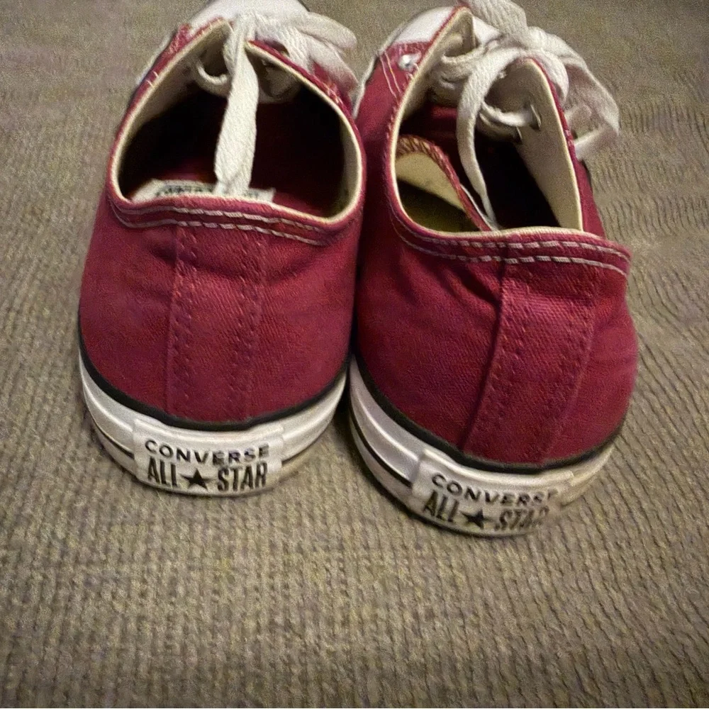 Converse Red and White Canvas Sneakers - Picture 2 of 4